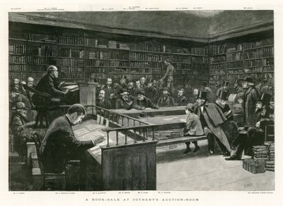 Sothebys Müzayede Odasında Kitap Satışı by English School