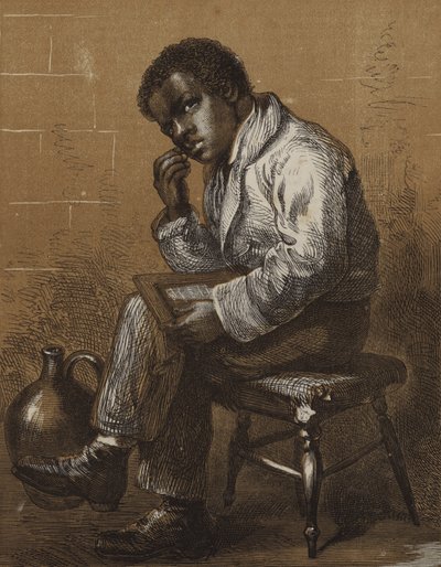 "Bir Kahverengi Çalışma" (gravür) by English School