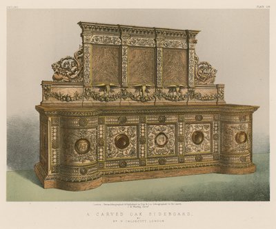 Oyma Meşe Büfe, Bay W Caldecott, Londra by English School