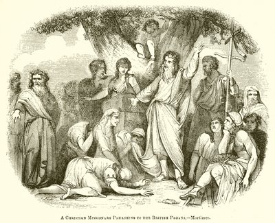 İngiliz Paganlara Vaaz Eden Bir Hristiyan Misyoner.--Mortimer by English School