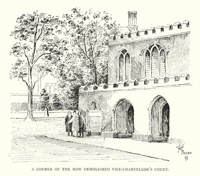 Şimdi Yıkılmış Rektör Yardımcısı Mahkemesinin Bir Köşesi (litho) by English School