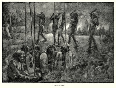 Bir Corroboree (gravür) by English School