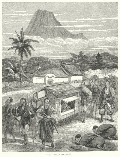 Seyahat Eden Bir Daimio (gravür) by English School