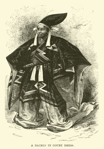 Mahkeme elbiseli bir Daimio by English School