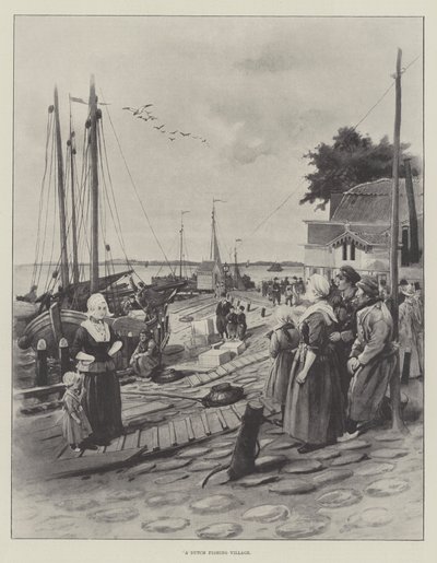Hollandalı Bir Balıkçı Köyü (lito) by English School