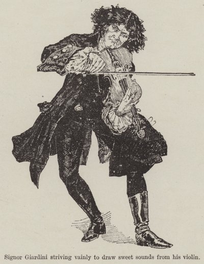 A Fiddle with One Tune, RE Francillon (gravür) by English School