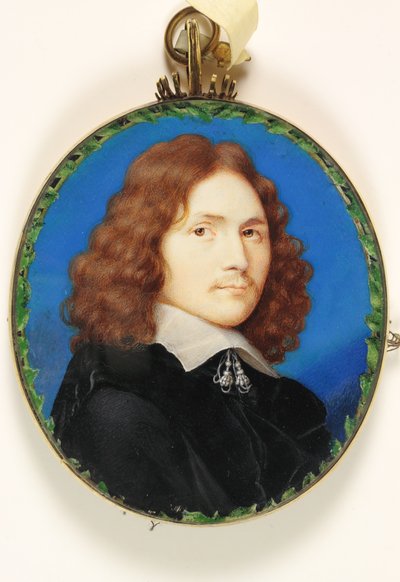 William Wycherley adında bir beyefendi, c.1660 (parşömen üzerine suluboya) by English School
