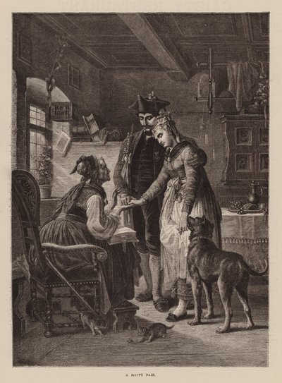 Mutlu Bir Çift (gravür) by English School