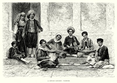 Bir Yahudi Konseri: Tlemcen (gravür) by English School
