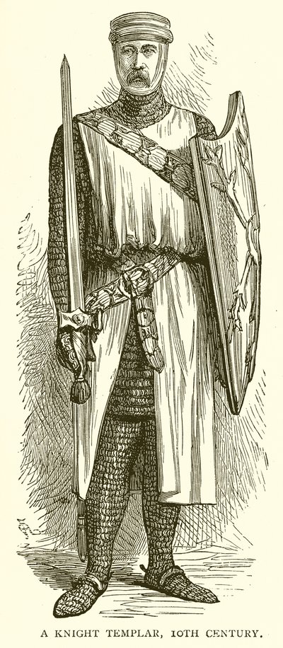 Bir Tapınak Şövalyesi, 10. Yüzyıl by English School