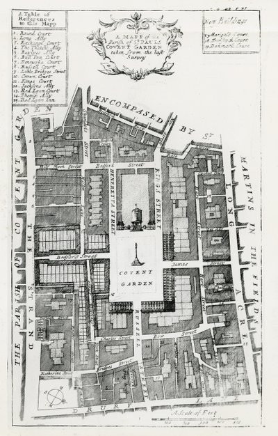 Son Anketten alınan St Pauls Covent Garden Parish Haritası by English School