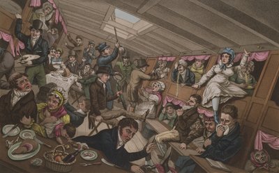 Margate Packet - The Effects of a Squall or a Aniden Shift of Ballast, G. Humphrey tarafından yayınlandı, Londra, 6 Kasım 1821 by English School