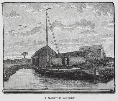 Bir Norfolk Wherry (gravür) by English School