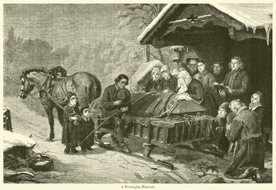 Bir Norveç Cenazesi (gravür) by English School