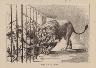 A Perilous Position (gravür) by English School