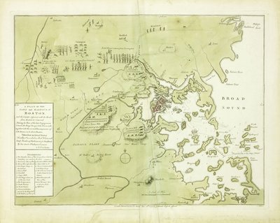 Boston Kasabası ve Limanı ve Bitişik Ülke Planı" by English School
