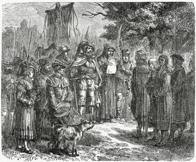 Haraç isteyen Hırsız Şövalye, 1882 by English School