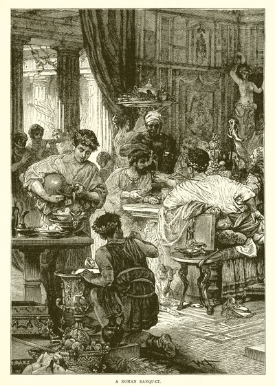 Bir Roma ziyafeti by English School