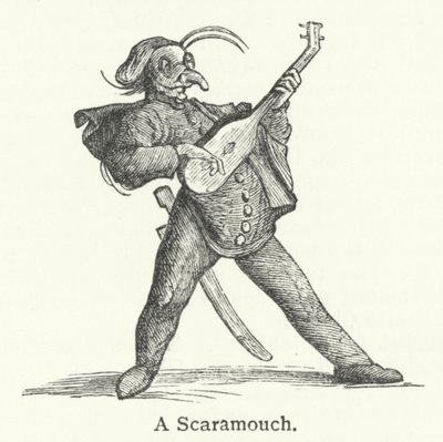 Bir Scaramouch (gravür) by English School