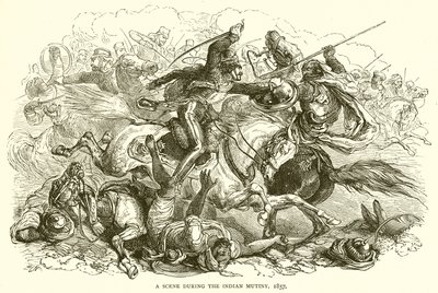 Hint İsyanı sırasında bir sahne, 1857 by English School