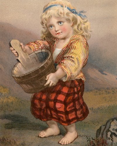 Bir Scotch Lassie (renkli taş) by English School