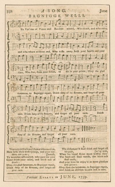 Bir Şarkı: Bagnigge Wells, Londra; müzik by English School
