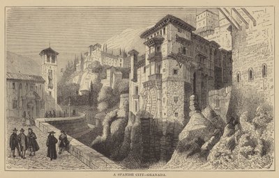 Bir İspanyol Şehri, Granada (gravür) by English School