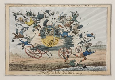 Bazı Makinelerin Ters Olması Olan Bir Buharlı Koç, c.1825 by English School