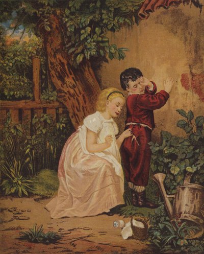 Zamanda Bir Dikiş (kromolitho) by English School