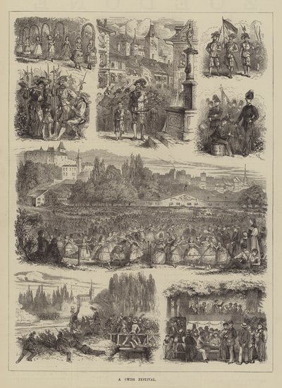 Bir İsviçre Festivali (gravür) by English School