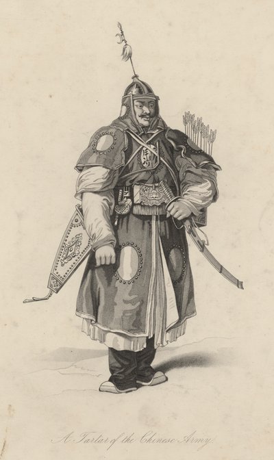 Çin Ordusundan Bir Tatar (gravür) by English School