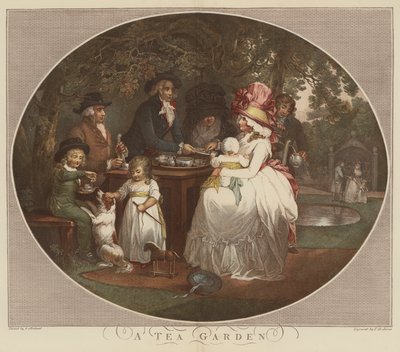 Bir Çay Bahçesi (chromolitho) by English School