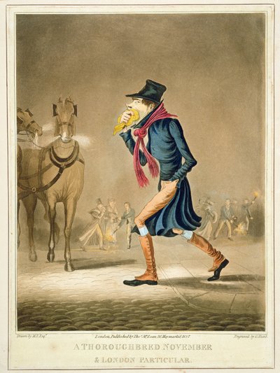 Thomas McLean, Londra, 1827 tarafından yayınlanan George Hunt tarafından kazınmış bir Safkan Kasım ve Londra Özel, by English School