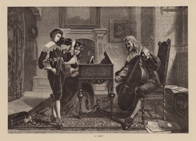 "Bir Trio" (gravür) by English School