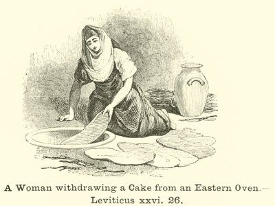 Doğu Fırınından Pasta Çeken Bir Kadın, Levililer, xxvi, 26 by English School