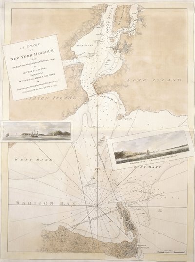 New York limanının haritası, 1774-1779 by English School