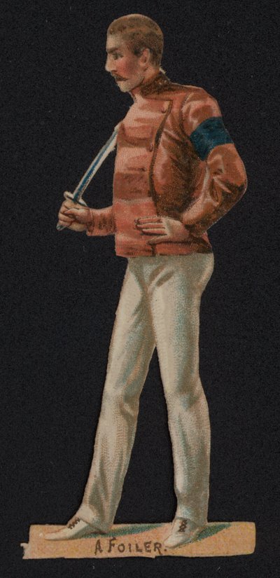 Bir foiler, eskrim (chromolitho) by English School