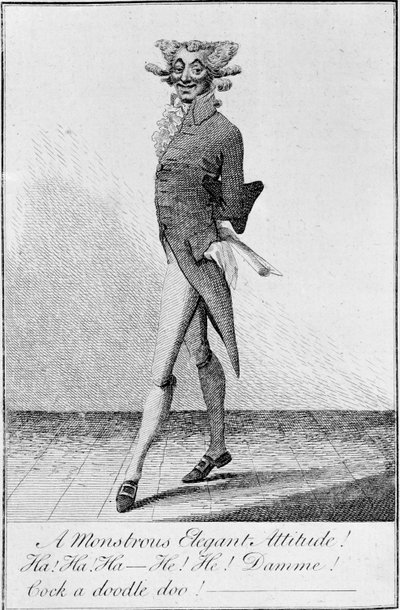 Canavarca zarif bir tavır! 1790 (aşındırma) by English School