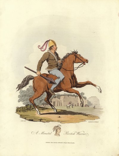 Monte edilmiş bir İngiliz savaşçı by English School