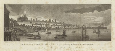 1666 Büyük Yangınında Londra