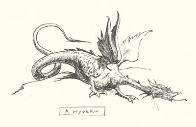 Bir wyvern (gravür) by English School