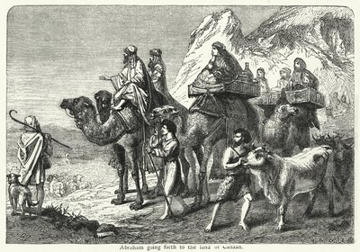 İbrahim Kenan diyarına gidiyor (gravür) by English School