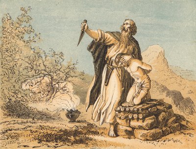 İbrahim İshak'ı sunarken (renkli gravür) by English School