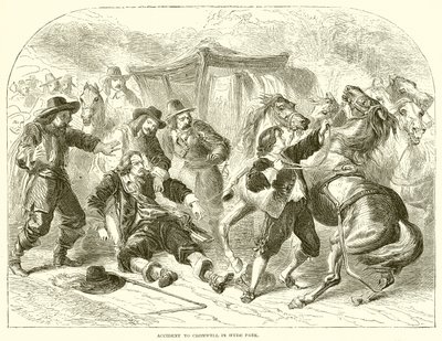 Hyde Park'ta Cromwell'in Kazası by English School