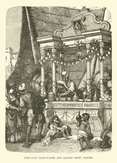Acquajolo, buzlu su ve portakal dükkanı, Napoli by English School