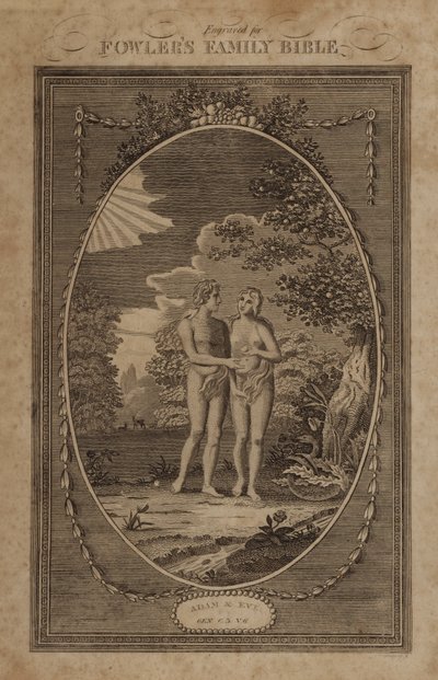 Adem ve Havva, Yaratılış, Bölüm 3, Ayet 6 (gravür) by English School