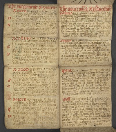 Ekle. 17367, f.9r, Almanak