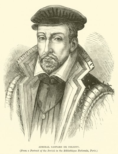 Amiral Gaspard de Coligny (gravür) by English School