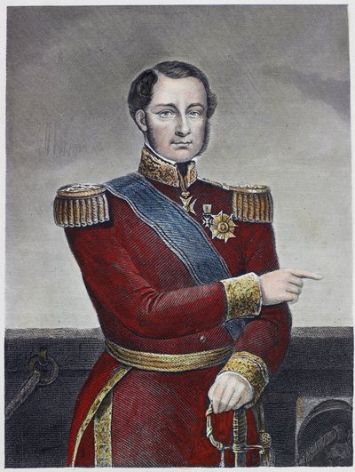Amiral Hamelin (renkli gravür) by English School