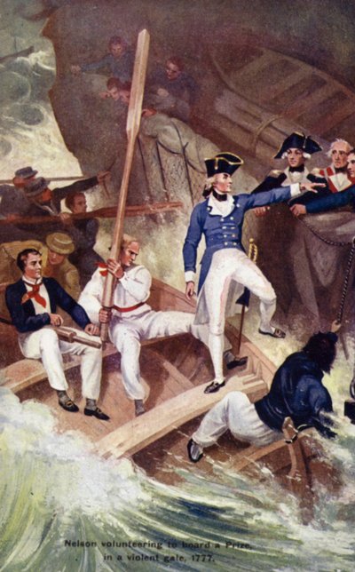 Amiral Lord Nelson (renkli lito) by English School